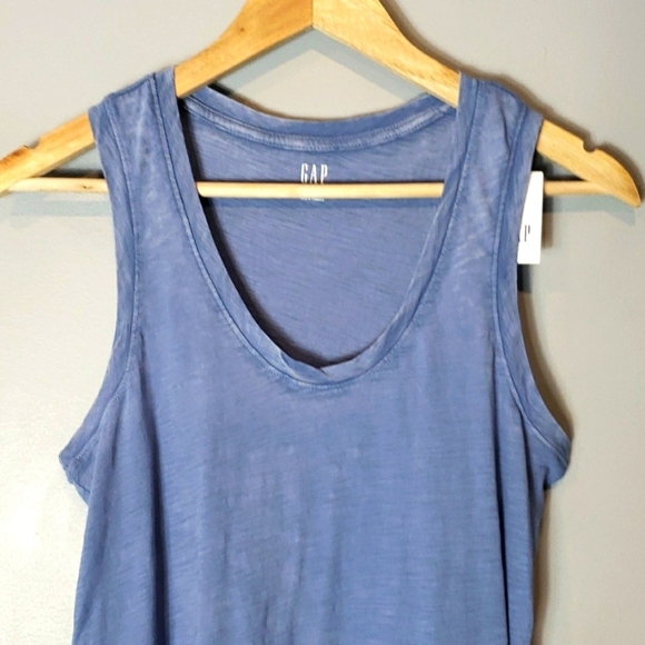 Gap Slub Tank XS Heathered Blue New - Picture 2 of 7